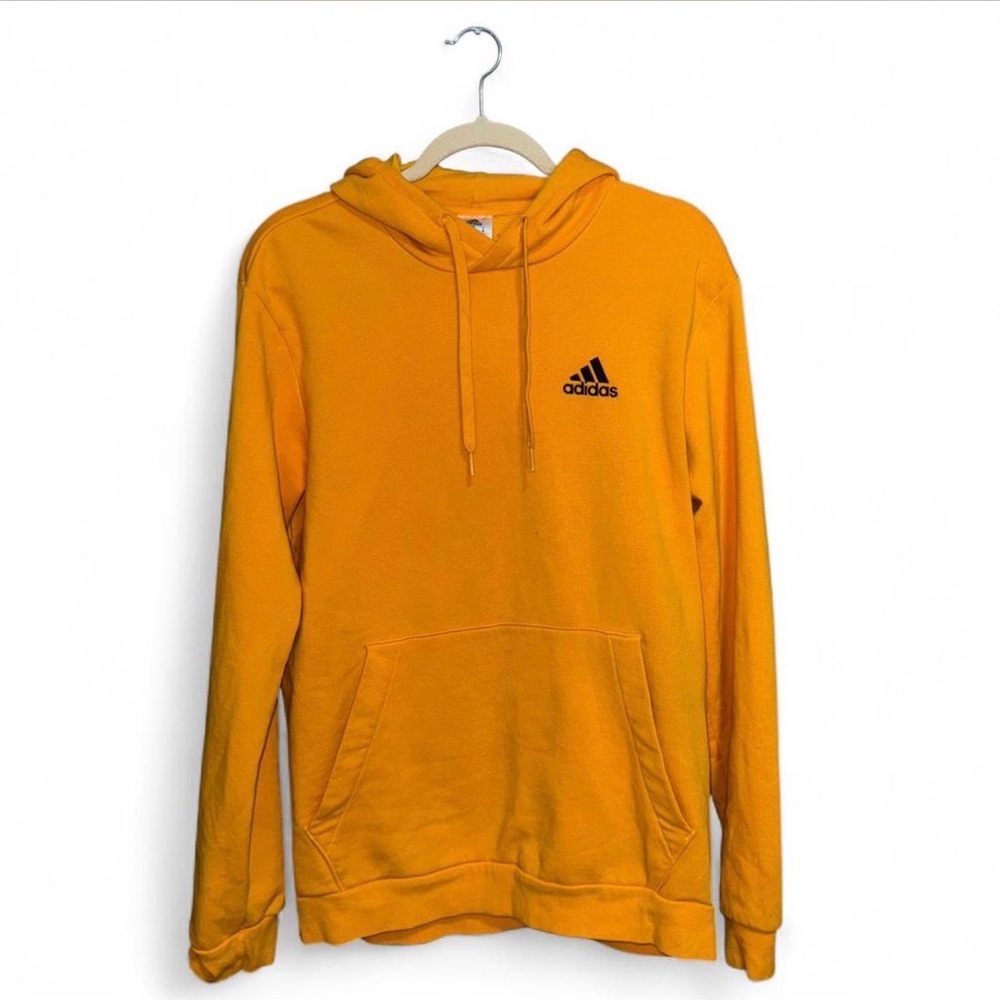 Adidas Men's Feel Cozy Pullover Gold Sports Hooded Sweatshirt Size Medium